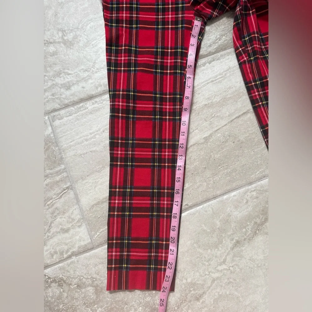 J. Crew Red Plaid Ankle Pants - Picture 4 of 4